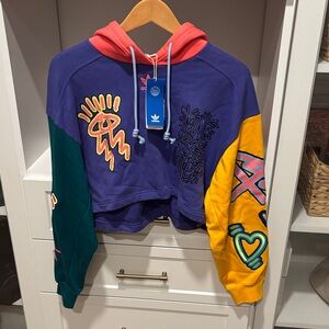 Adidas Multicolor Graphic Hoodie Love Unites